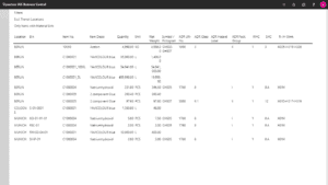 Screenshot Emergency List aus Hazardous Substances Management App