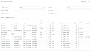 Screenhsot of Sales line discounts