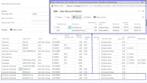 Screenshot of Sales Line Discounts