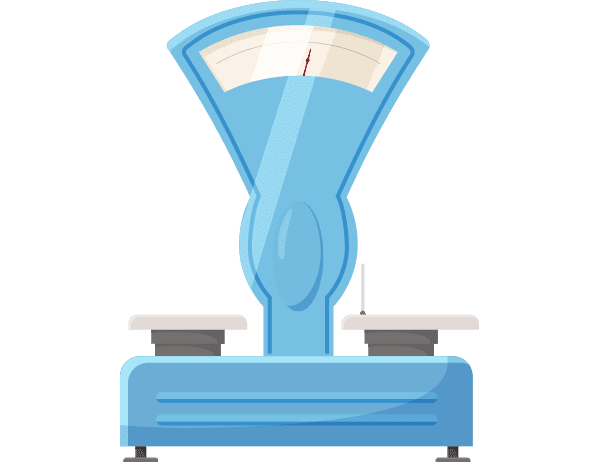 Picture of a scale with deflecting pointer